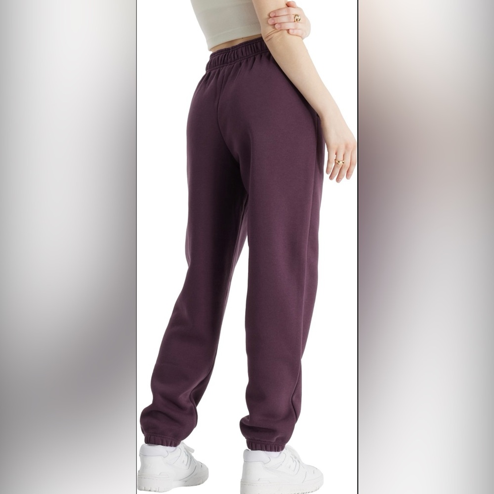 Lazypants Premium Smooth Fleece Joggers In Burgundy NWT - Picture 2 of 5